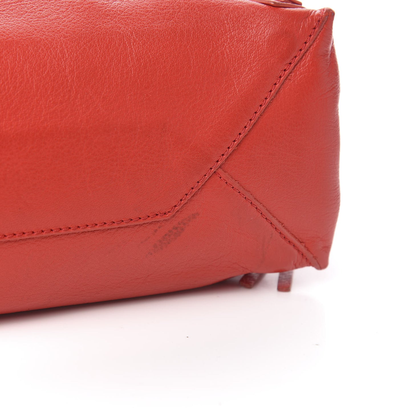 Veau Souple Papier Mini A4 Tote Rouge Cerise