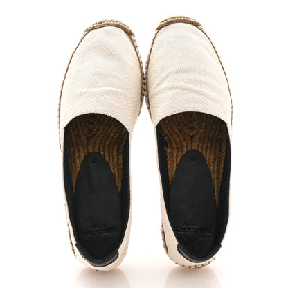 Saint Laurent Canvas Nappa Elba Light Logo Embroidered Espadrilles 40 Ecru 2 of 15