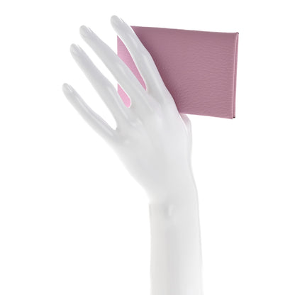 Hermes Chevre Mysore Calvi Card Case Mauve Sylvestre 2 of 9