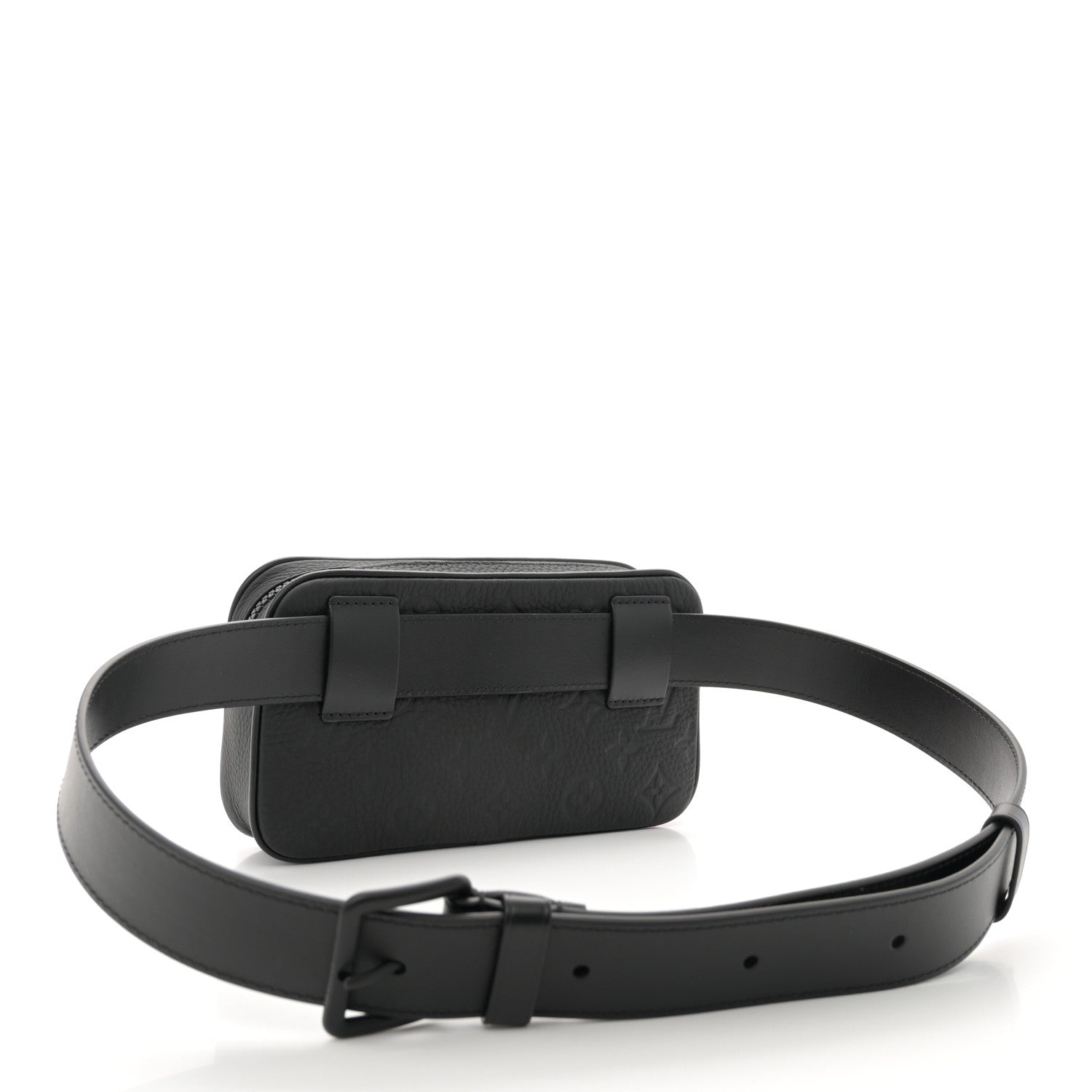 Louis Vuitton Taurillon Monogram Uniformes Solar Ray Soft Pochette Volga Belt Bag Black 3 of 10