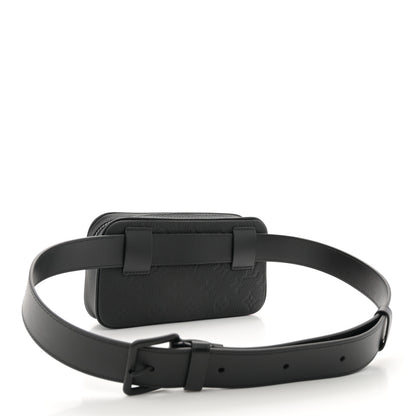 Louis Vuitton Taurillon Monogram Uniformes Solar Ray Soft Pochette Volga Belt Bag Black 3 of 10