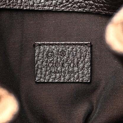 Gucci Monogram Dollar Calfskin O Drawstring Backpack Beige Ebony Testa di Moro Dark Chocolate 6 of 10