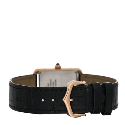Cartier Stainless Steel 18K Pink Gold Alligator 24mm Tank Solo Quartz Watch 3 of 5