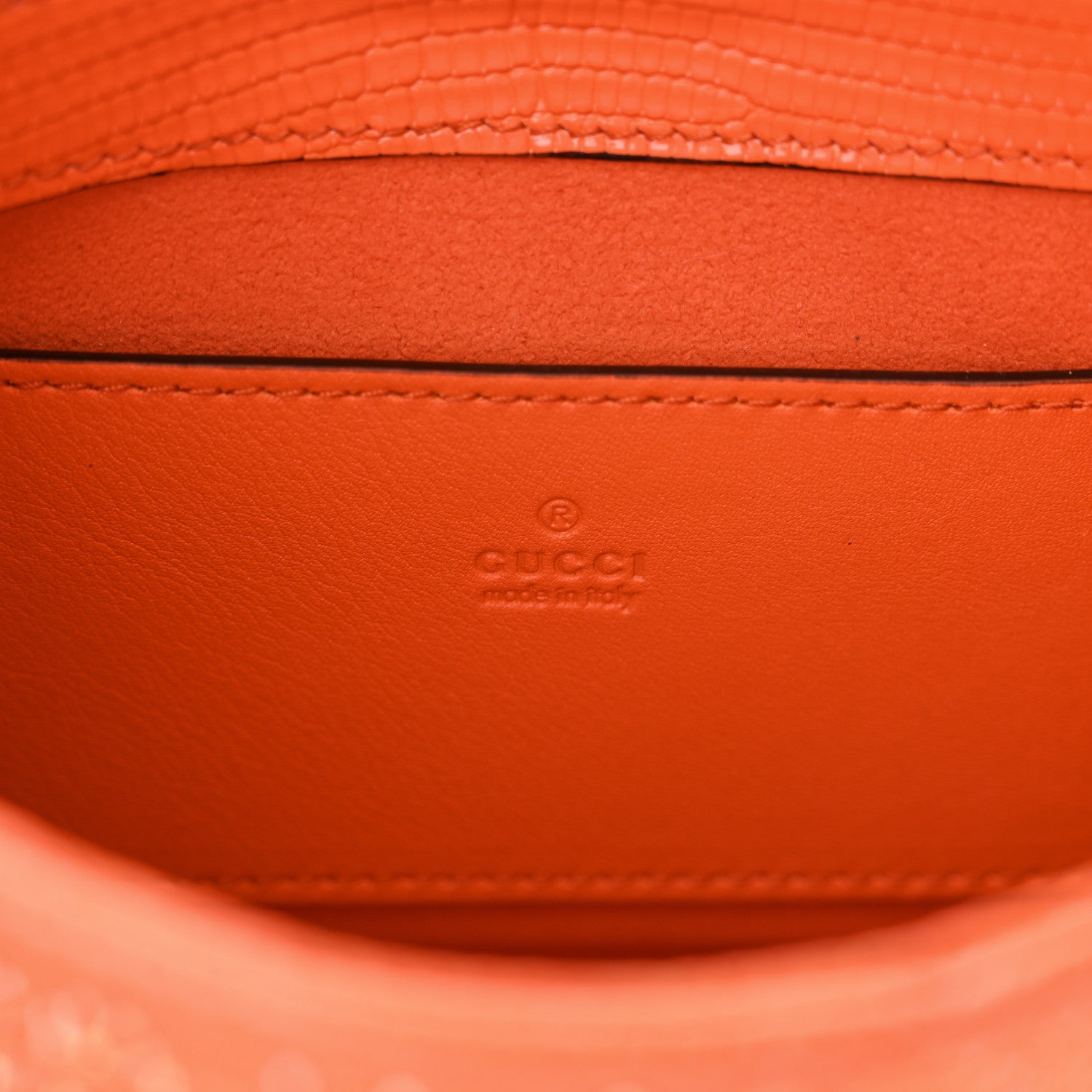 Gucci Canvas Lizard Crystal GG Monogram Mini Jackie 1961 Orange 6 of 10