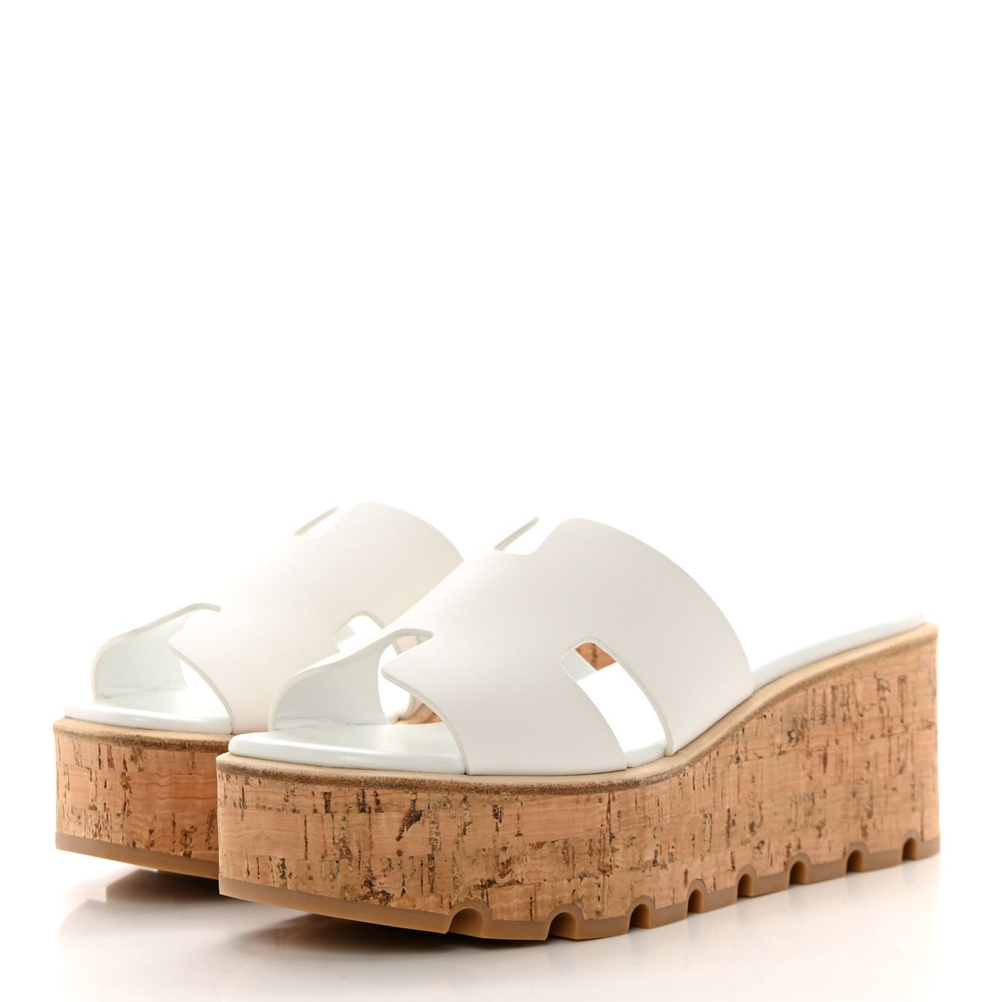 Calfskin Cork Eze 30 Sandals 39 White