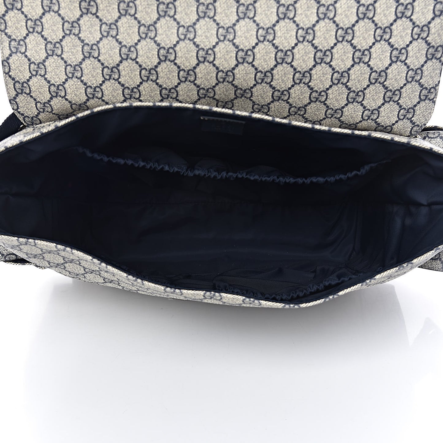 GG Plus Monogram Messenger Diaper Bag Navy