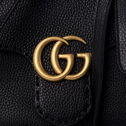 Gucci Calfskin Mini GG Marmont Top Handle Bag Black 8 of 8