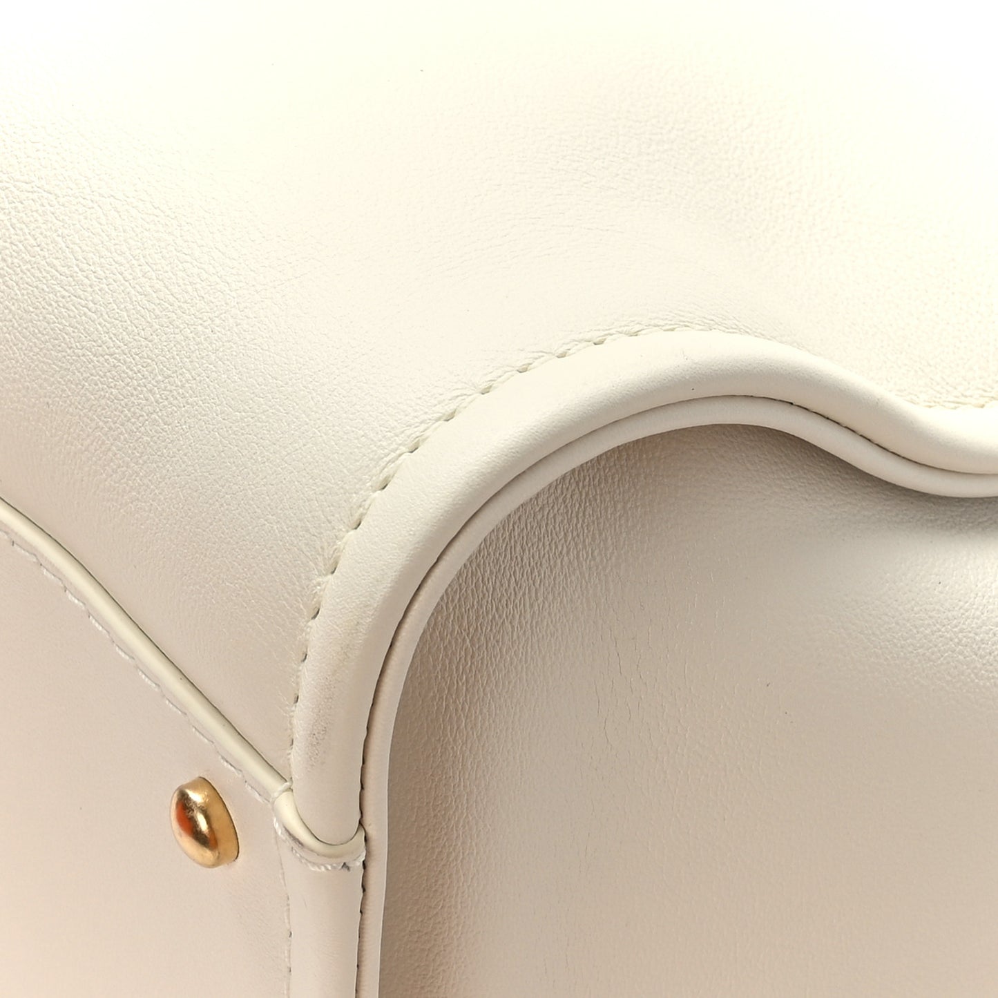 Calfskin Medium Deauville Tote White Multicolor