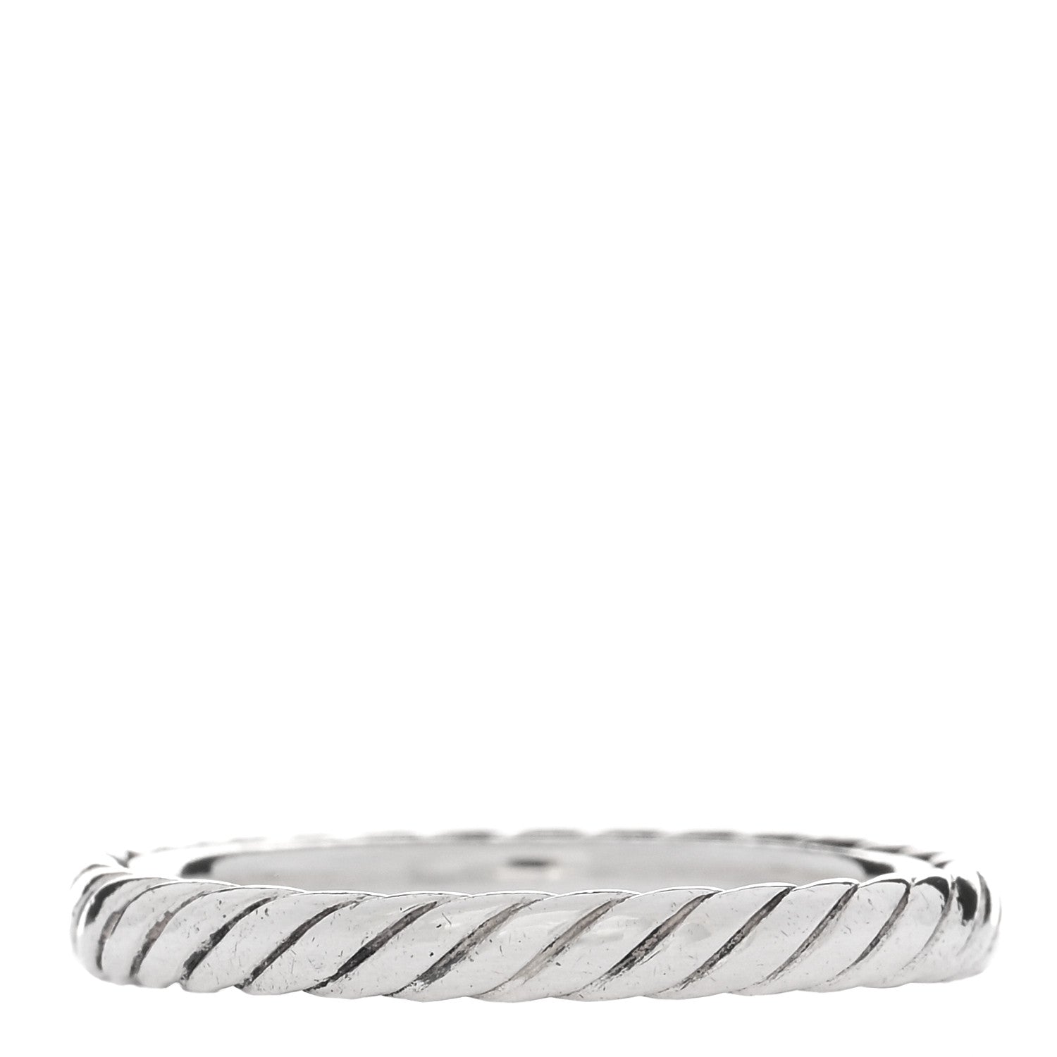 David Yurman Sterling Silver Stackable Cable Ring 51 5.75 3 of 4