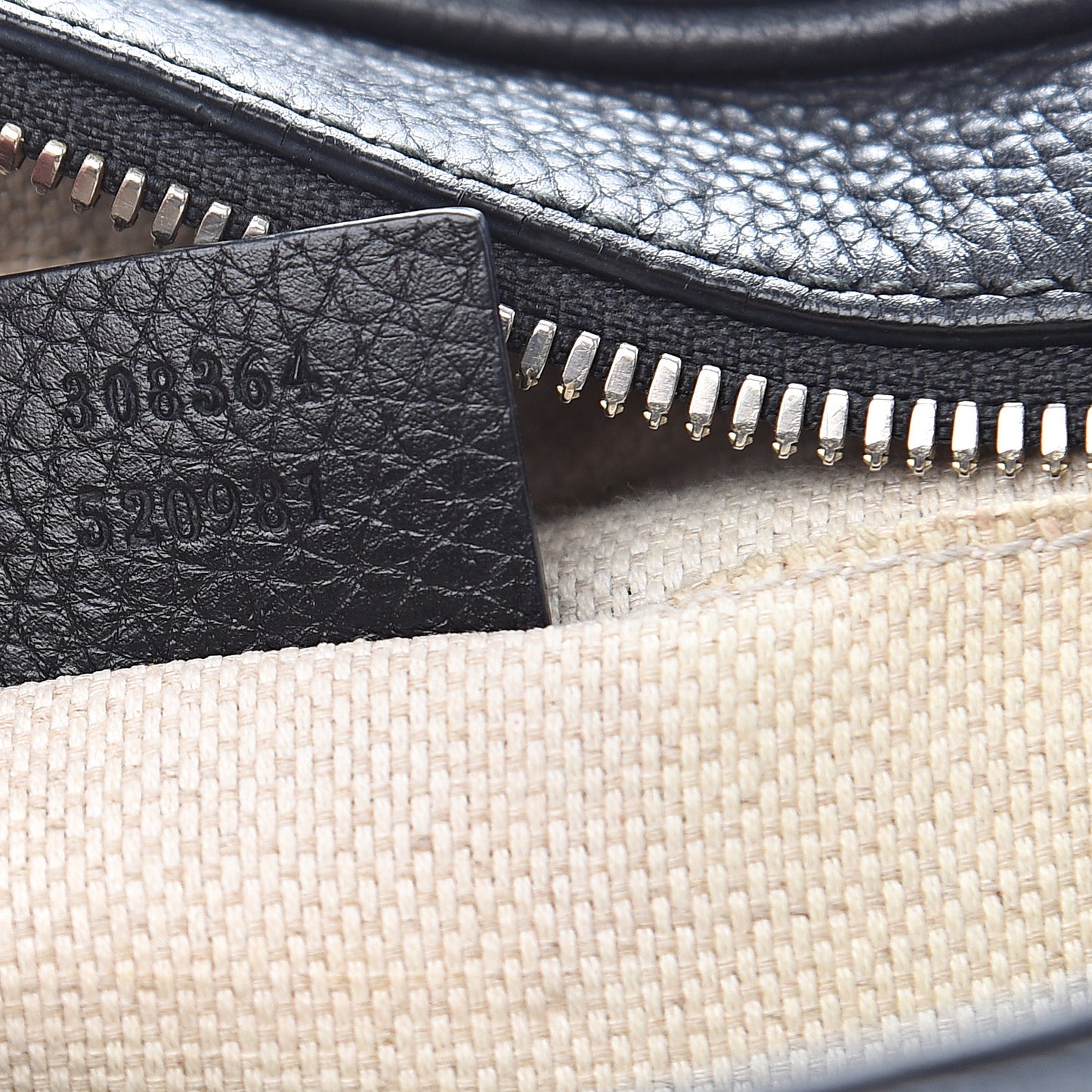 Pebbled Calfskin Small Soho Disco Bag Black