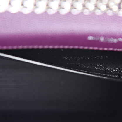 Saint Laurent Grain De Poudre Small Monogram Kate Satchel Lilac 6 of 11