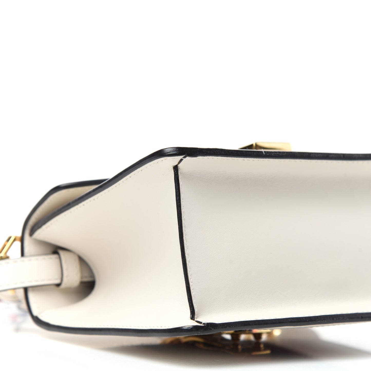 Calfskin Mini Sylvie Top Handle Bag White