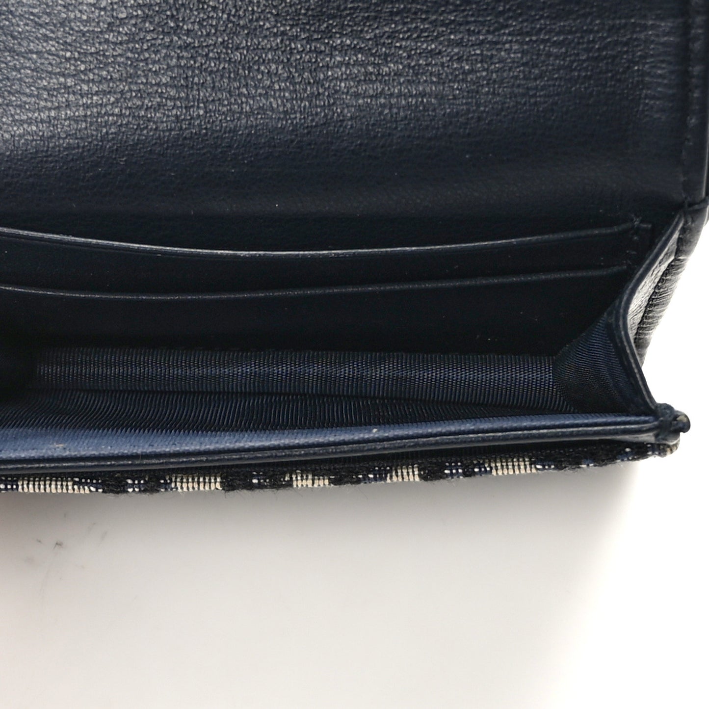 Oblique Saddle Card Holder Blue
