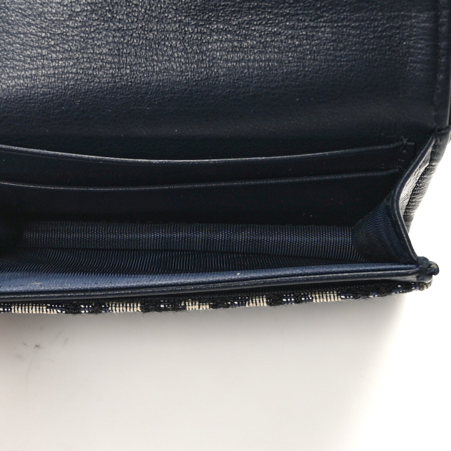 Christian Dior Oblique Saddle Card Holder Blue 5 of 12