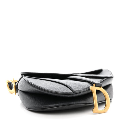 Christian Dior Grained Calfskin Saddle Bag Black 4 of 11