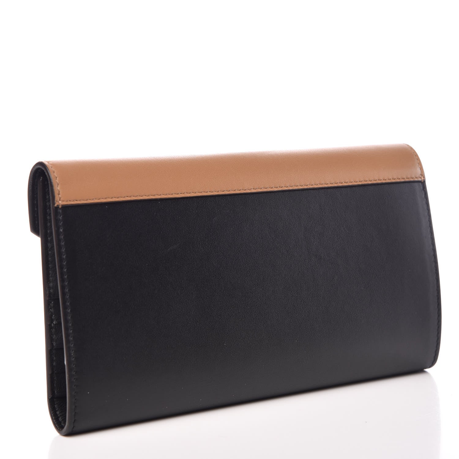 Celine Smooth Calfskin Pocket Tri-Fold Multifunction Envelope Flap Wallet Black Blue Camel 3 of 7