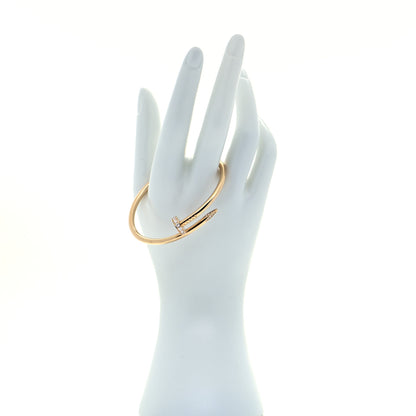 Cartier 18K Yellow Gold Diamond Juste Un Clou Bracelet 17 2 of 7