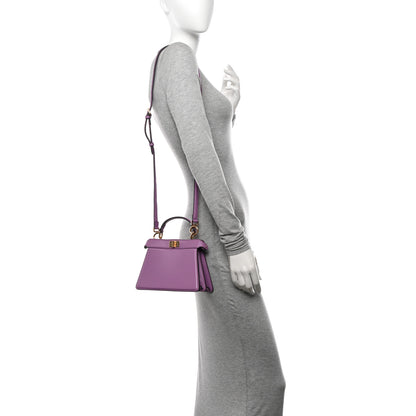 Fendi Shiny Nappa Petite Peekaboo I SEE U Satchel Violetta 2 of 10