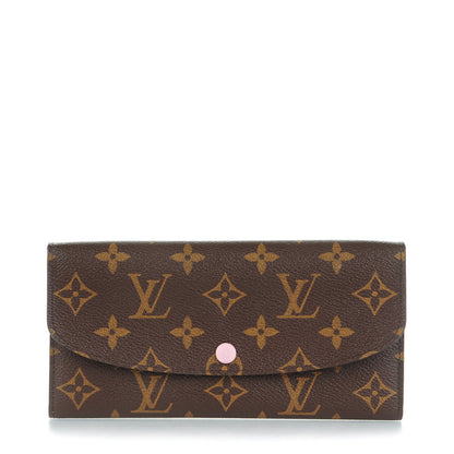 Louis Vuitton Monogram Emilie Wallet Rose Ballerine 1 of 8