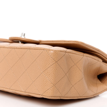 Chanel Caviar Quilted Medium Double Flap Beige 11 of 11