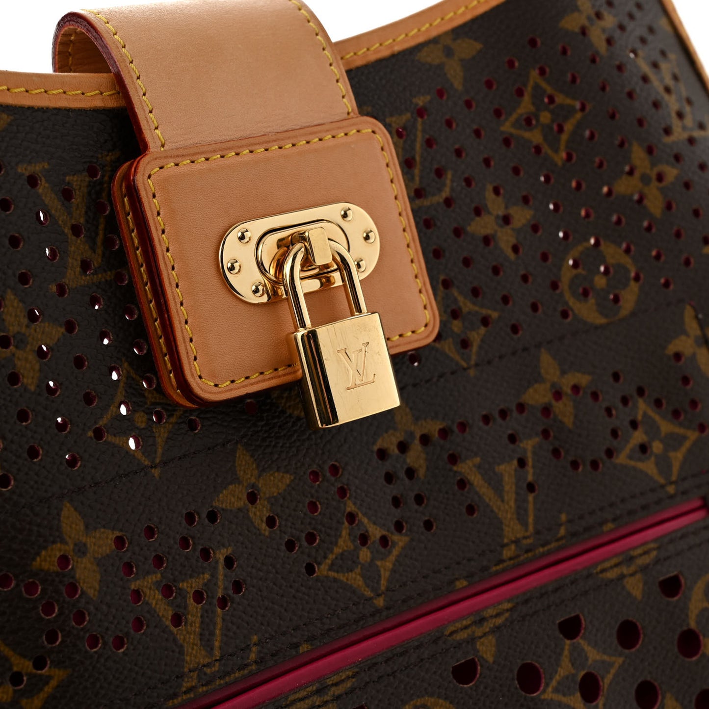 Monogram Perforated Musette Fuchsia