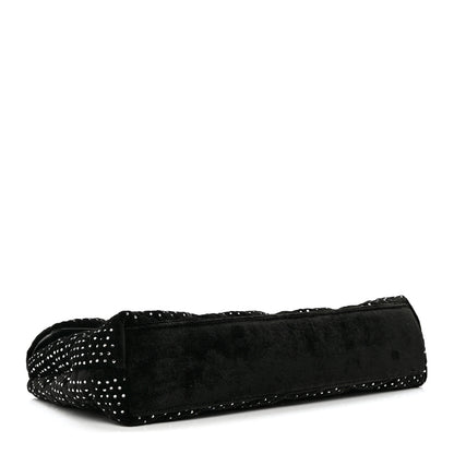 Saint Laurent Velvet Lambskin Quilted Rhinestone Sade Puffer Envelope Clutch Black 4 of 7