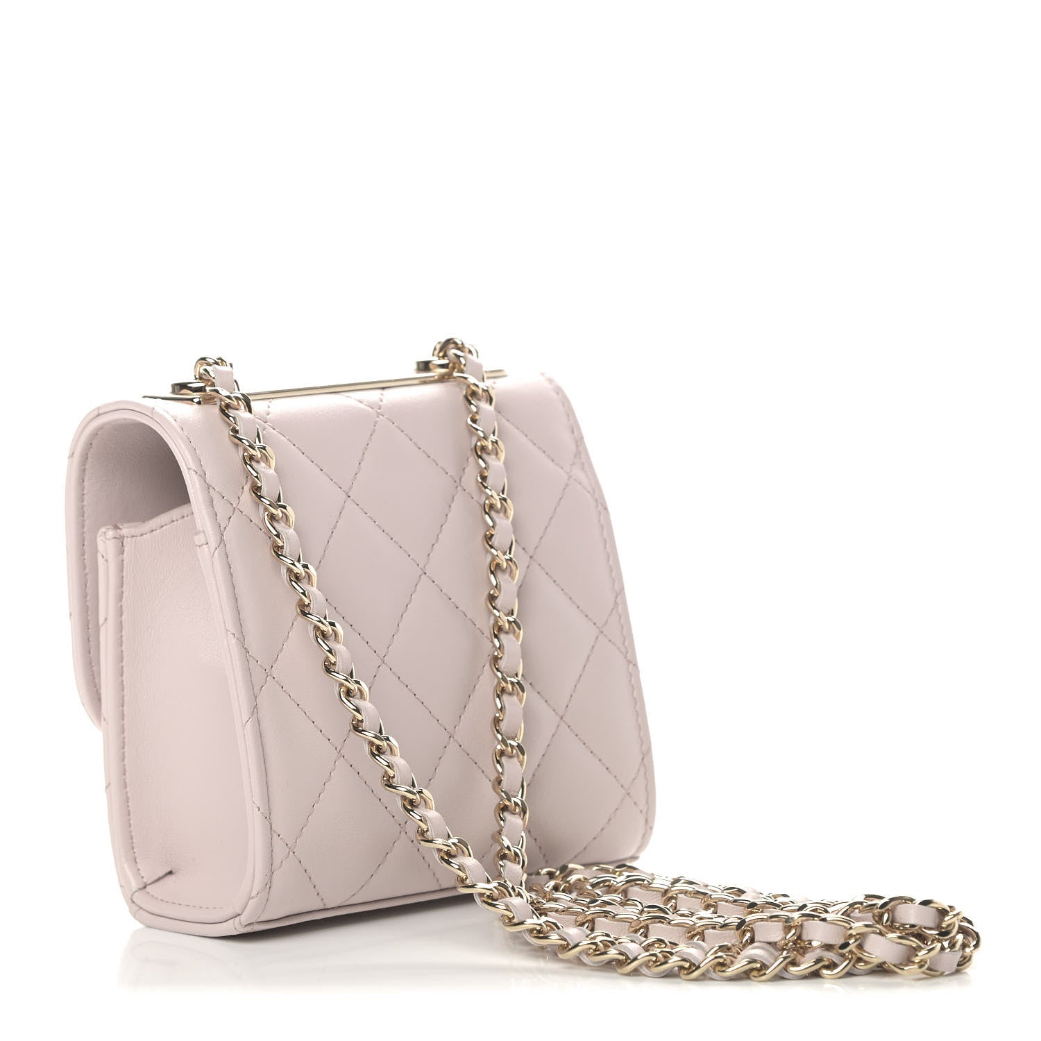 Chanel Lambskin Quilted Mini Trendy CC Clutch With Chain Light Purple 2 of 4