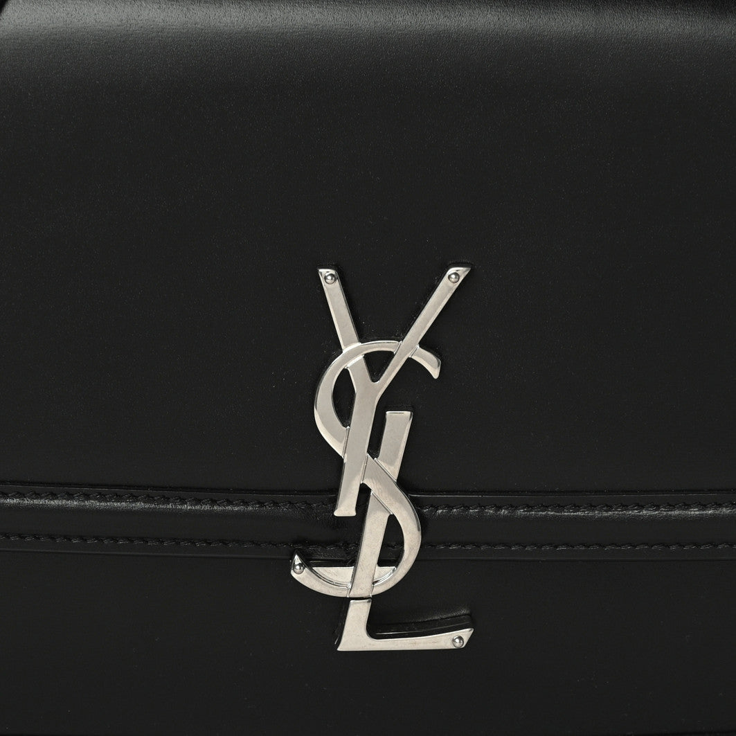 Box Calfskin Monogram Medium Solferino Satchel Black