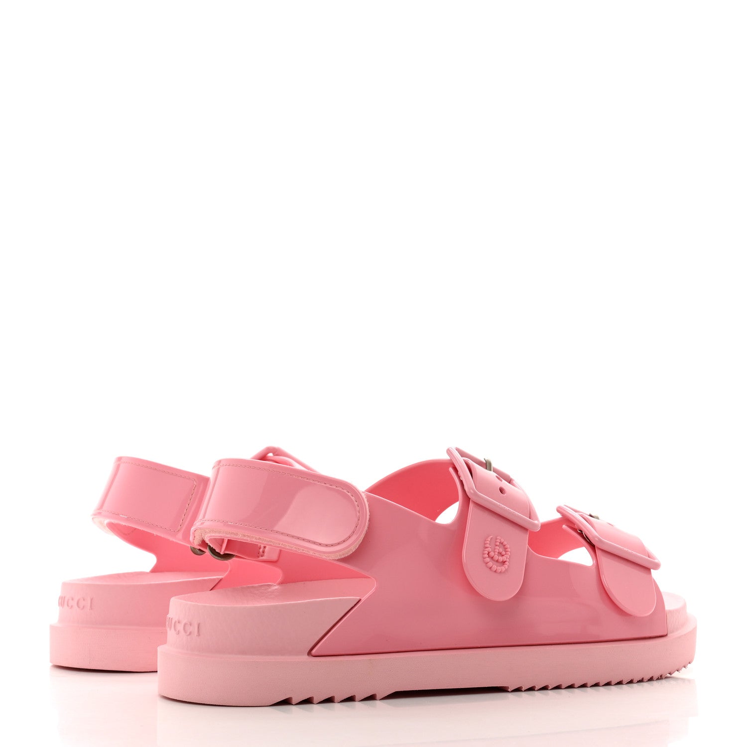 Gucci Rubber Mini Double G Womens Isla Dad Sandals 37 Wild Rose 4 of 8