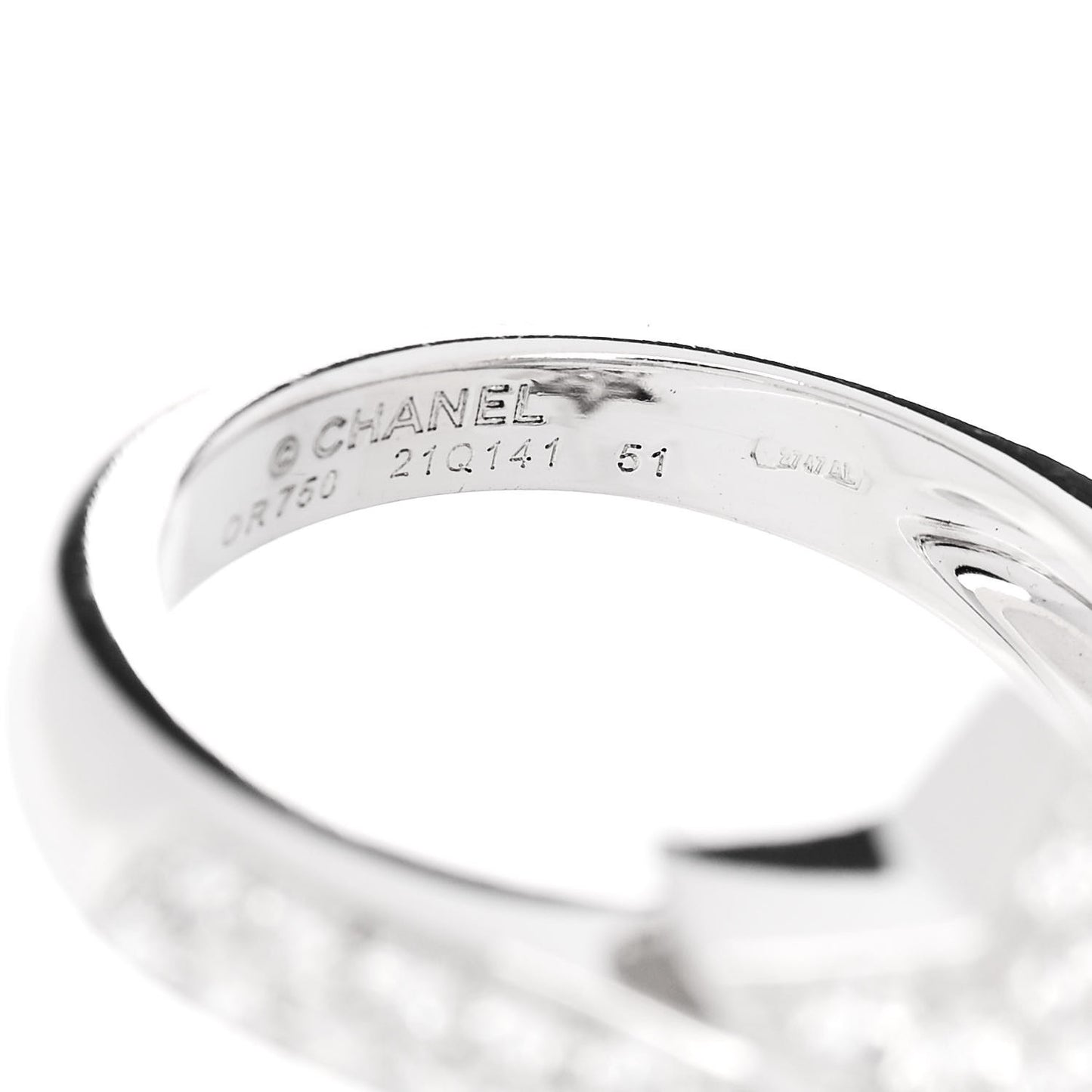 18K White Gold Diamond Comete Geode Ring 51 5.75