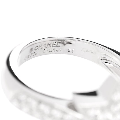 Chanel 18K White Gold Diamond Comete Geode Ring 51 5.75 5 of 5
