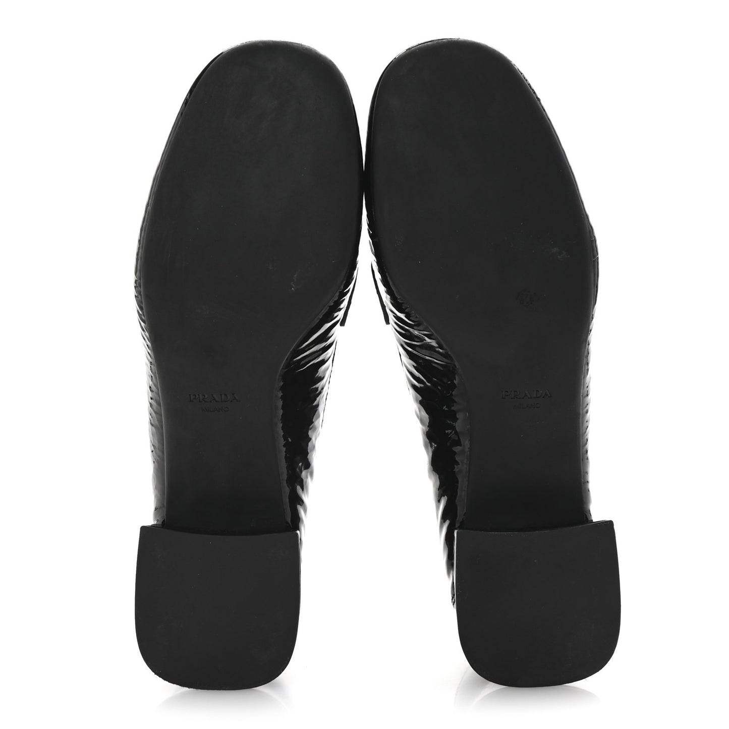 Naplak Metal Triangle Logo 30mm Loafer Pumps 38 Black
