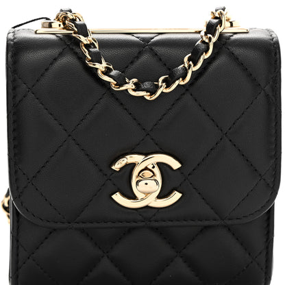 Chanel Lambskin Quilted Mini Trendy CC Clutch With Chain Black 8 of 11