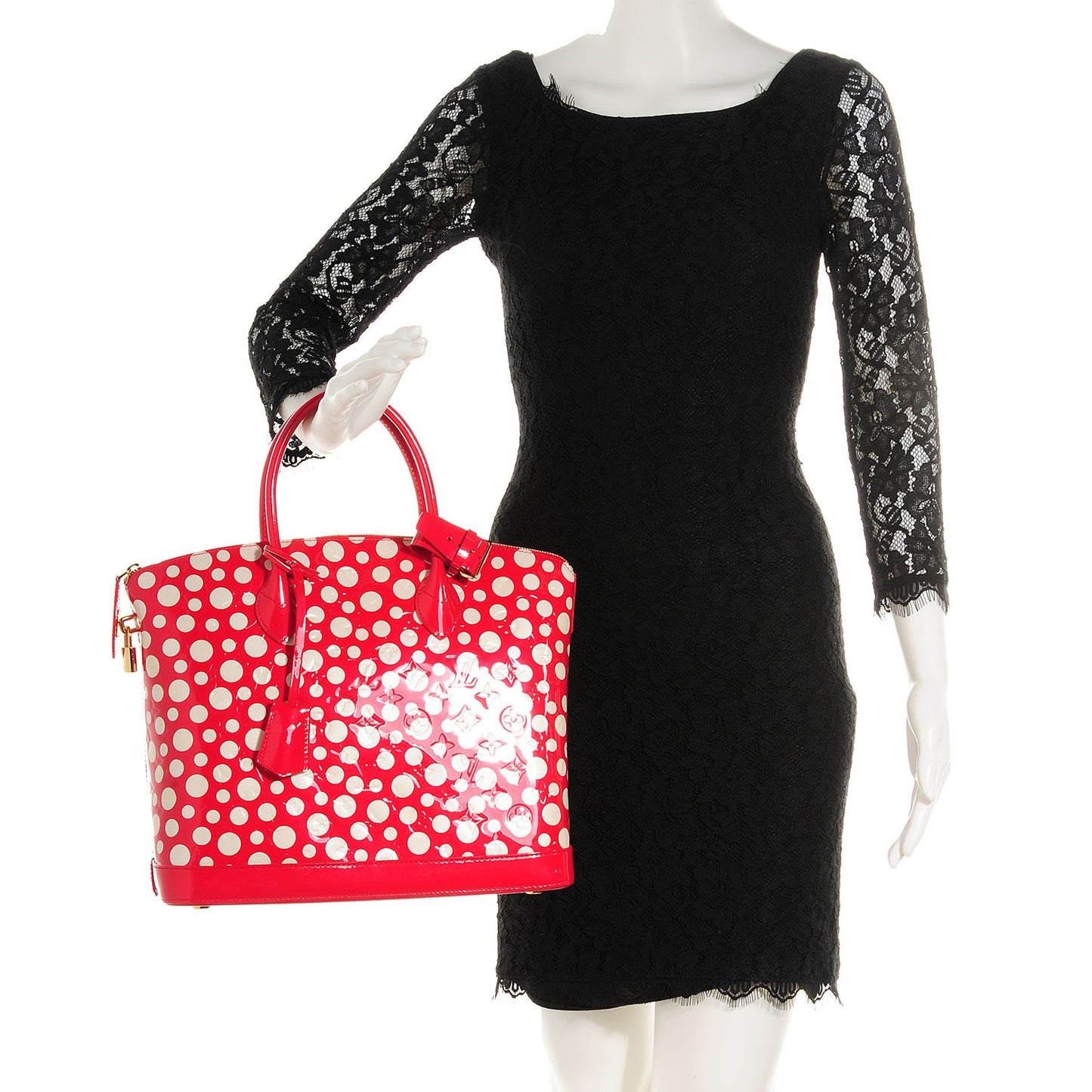 Vernis Kusama Infinity Dots Lockit MM Red