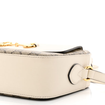 Gucci GG Supreme Monogram Small Horsebit 1955 Shoulder Bag Beige Mystic White 10 of 13