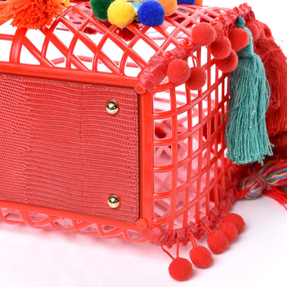 Dolce & Gabbana PVC Cage Market Tote Red 9 of 9