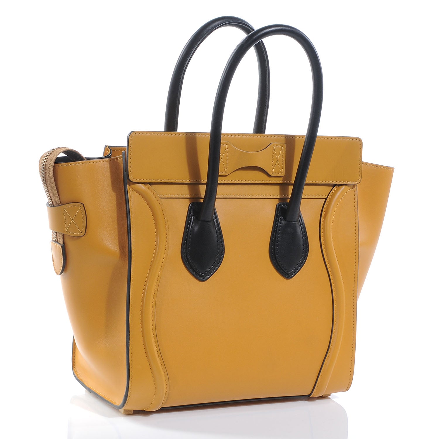 Celine Smooth Calfskin Micro Luggage Amber 3 of 8