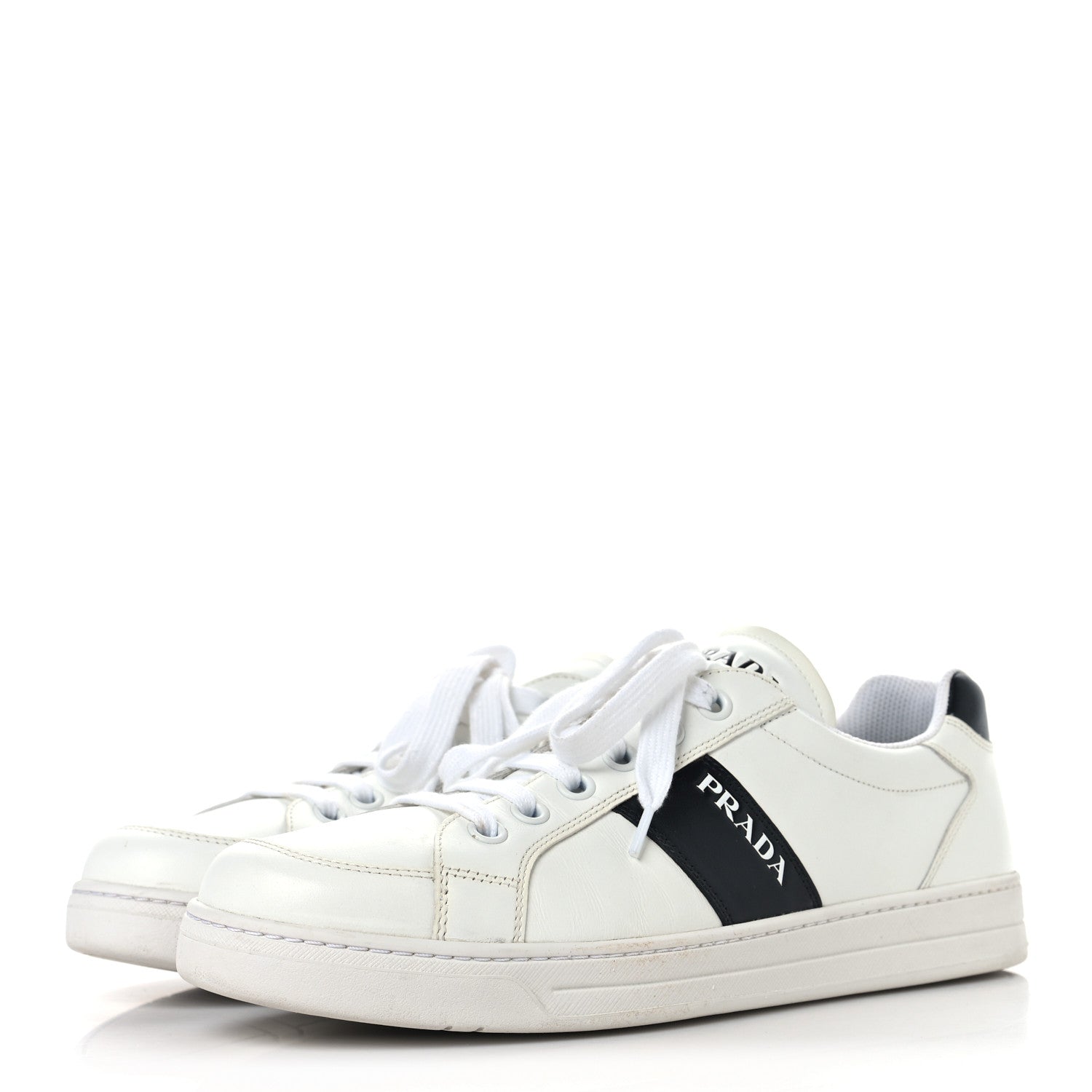 Prada Calfskin Mens Low Top Sneakers 9 White 4 of 8
