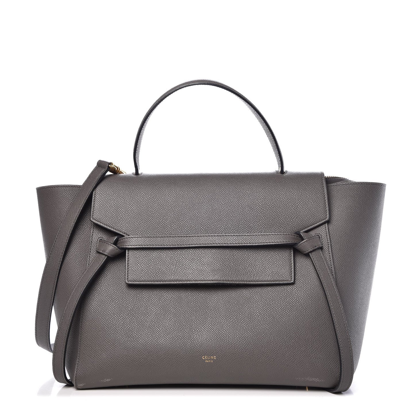 Grained Calfskin Mini Belt Bag Grey