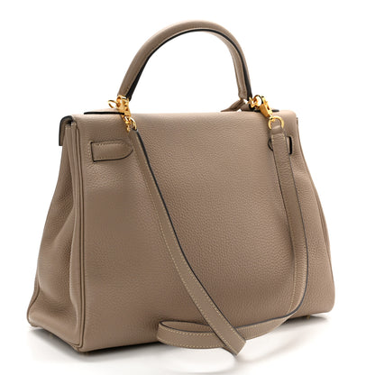 Hermes Togo Kelly Retourne 32 Gris Tourterelle 3 of 10