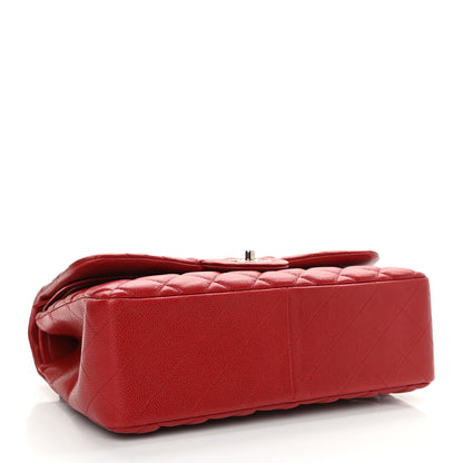 Chanel Caviar Quilted Jumbo Double Flap Red 4 of 9