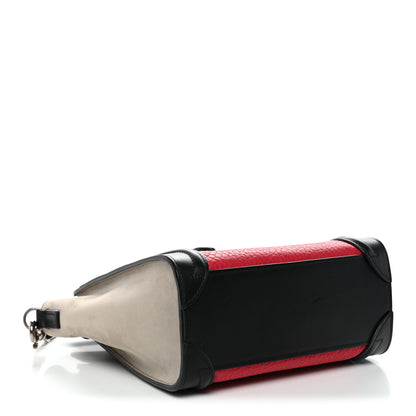 Celine Bullhide Calfskin Nubuck Nano Tri-Color Luggage Bright Red 4 of 11