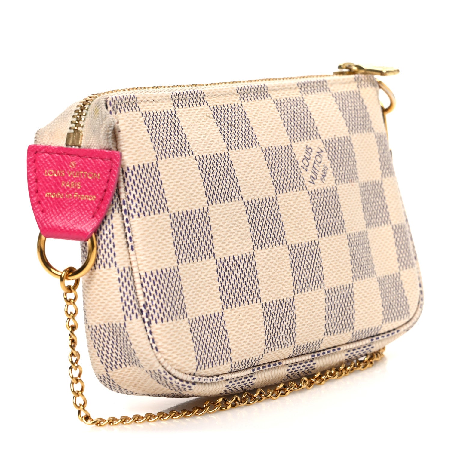 Louis Vuitton Damier Azur 2021 Christmas Animation Hollywood Mini Pochette Accessories Fuchsia Fuchsia 3 of 7