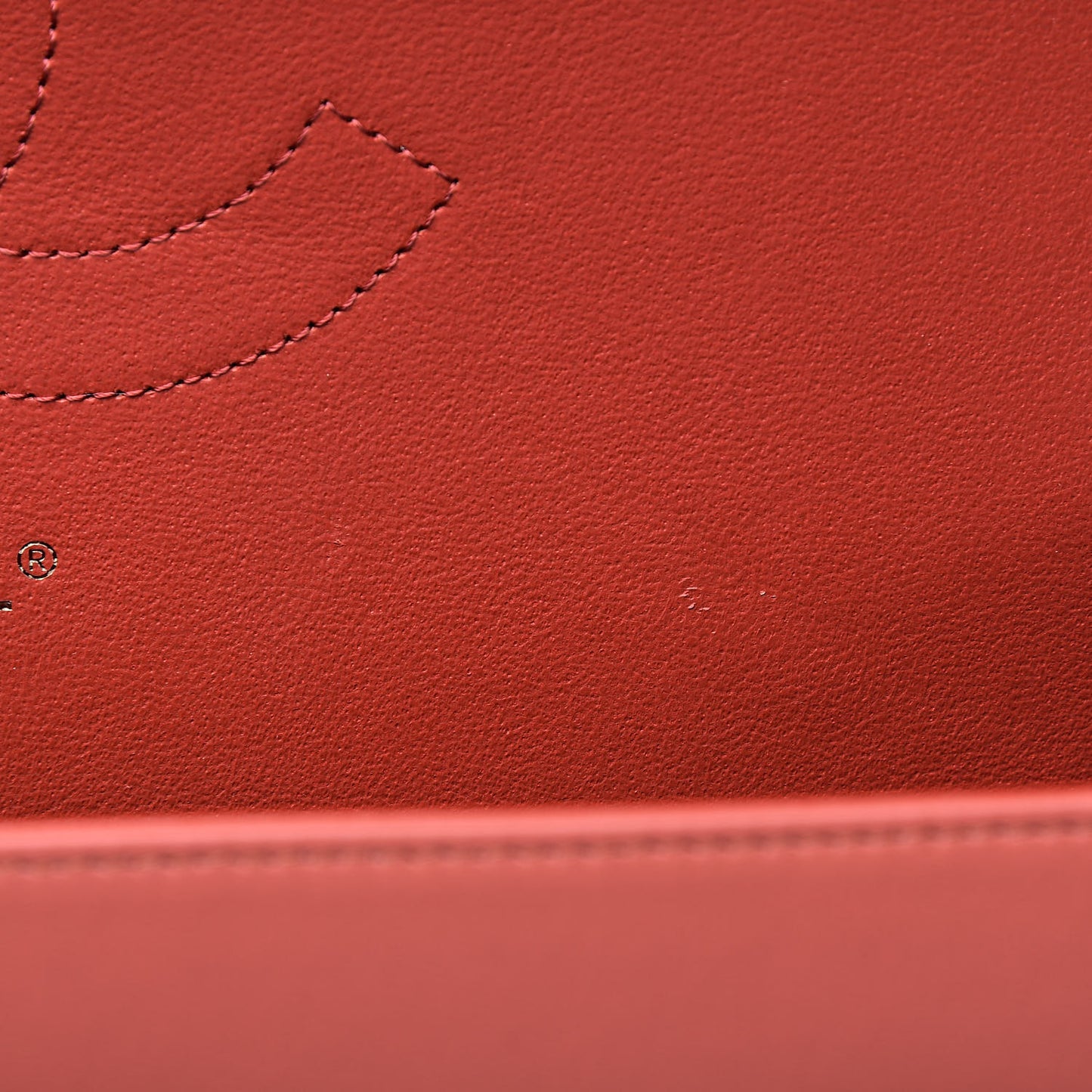 Lambskin Chevron Quilted Jumbo Double Flap Coral