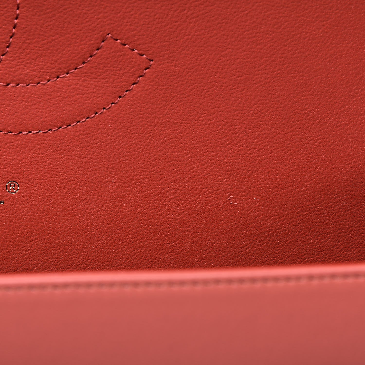 Chanel Lambskin Chevron Quilted Jumbo Double Flap Coral 8 of 13