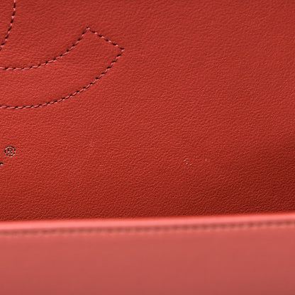 Chanel Lambskin Chevron Quilted Jumbo Double Flap Coral 8 of 13