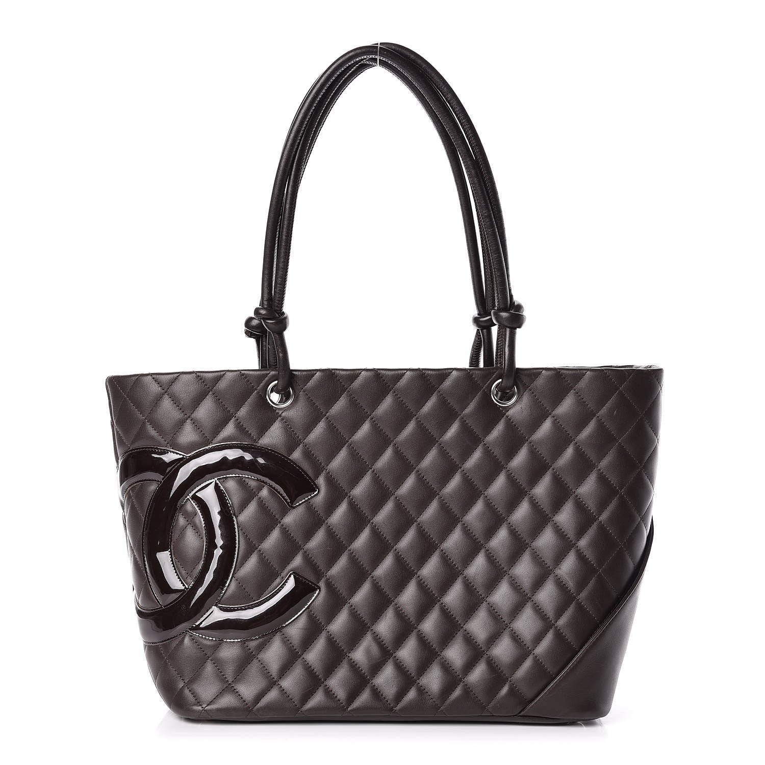 Chanel Calfskin Quilted Large Cambon Tote Brown 1 of 24