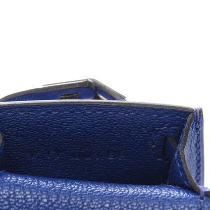 Hermes Tadelakt Mini Kelly Twilly Bag Charm Bleu Electrique 7 of 8
