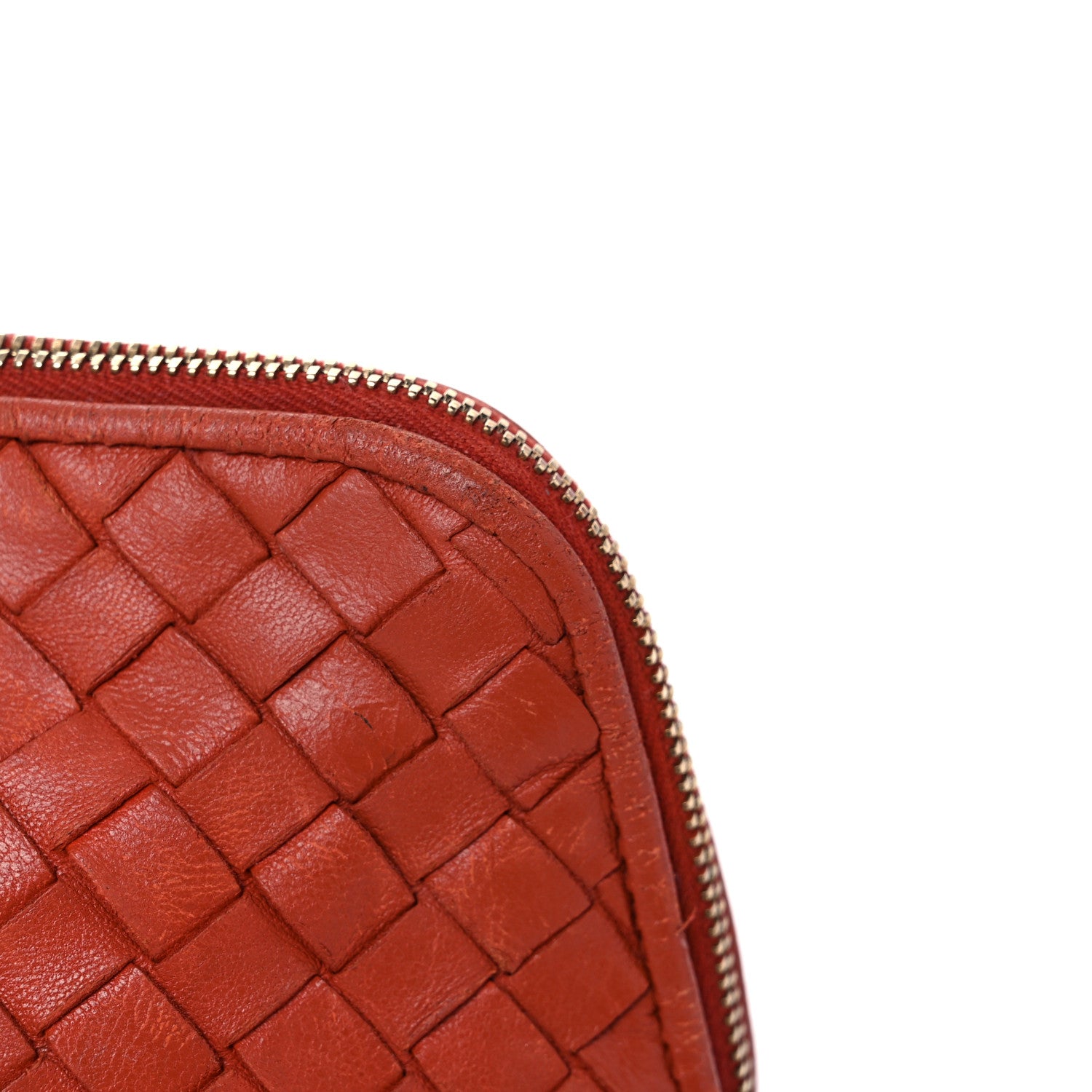 Bottega Veneta Nappa Intrecciato Cosmetic Case Red 19 of 22