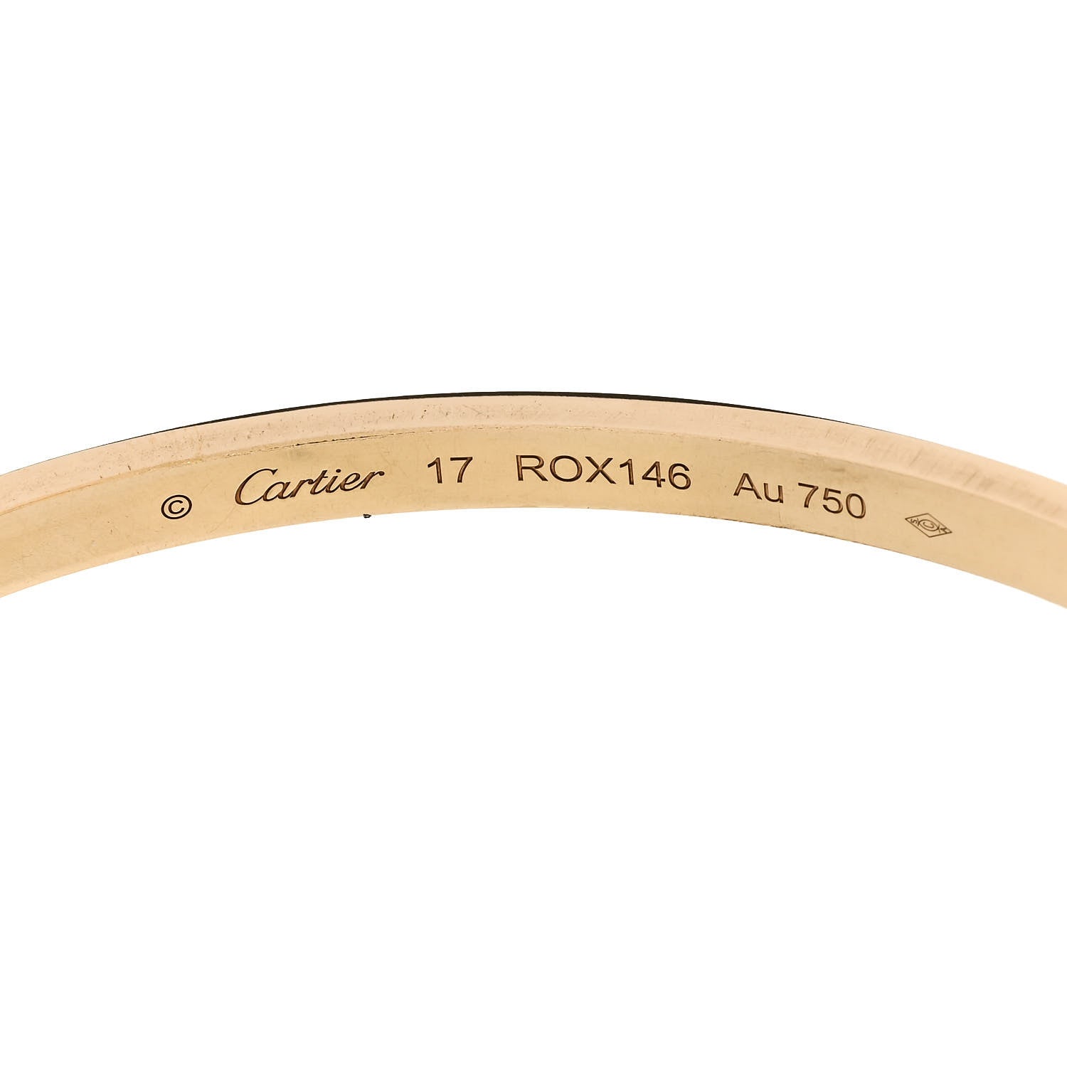 Cartier 18K Yellow Gold Small LOVE Bracelet 17 6 of 8